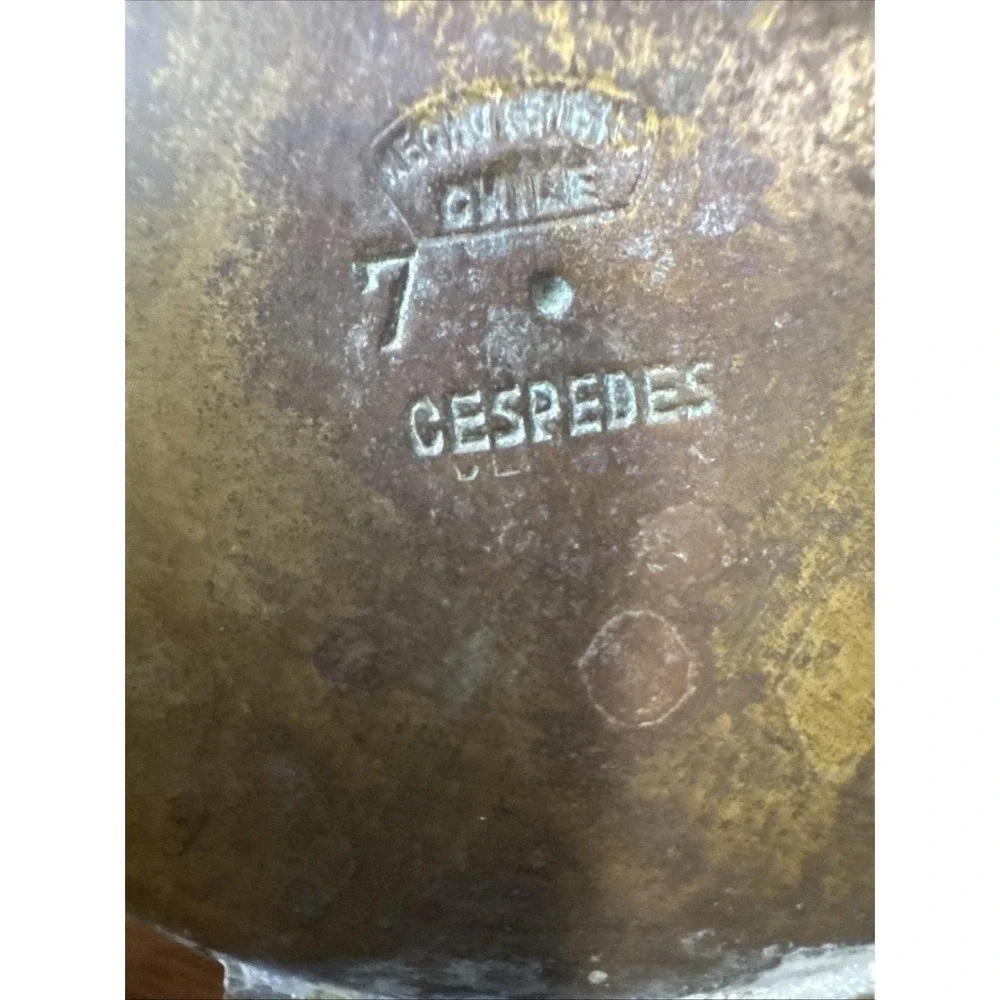 Vintage Cespedes Brass Kettle With Decorative Feet Cooper Wick Chile